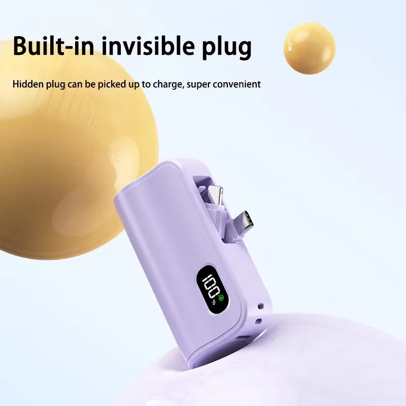 Xiaomi Capsule Power Bank 50000Mah Pocket Power Bank 120W Fast Charge Portable Mini Power Bank Suitable for Iphone and Android