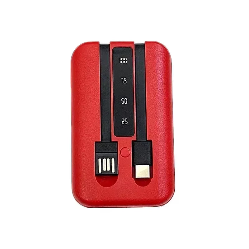 Powerbank Case Kit Micro Type-C USB Ports Powerbank Shell 2*18650/21700 Battery Charger DIY Power Bank Box Shell with 2 Cables