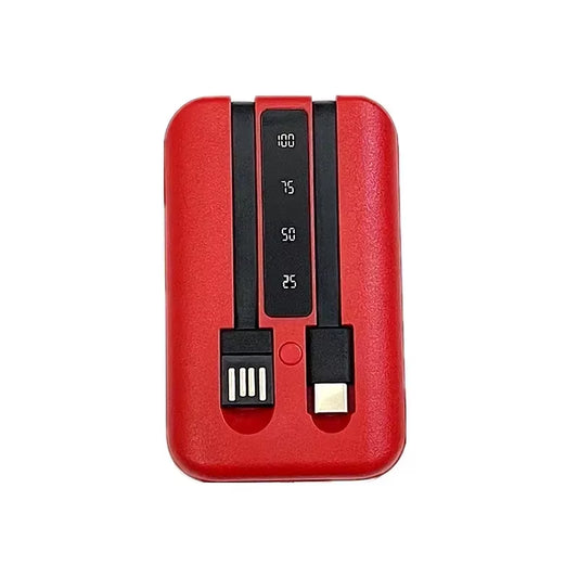 Powerbank Case Kit Micro Type-C USB Ports Powerbank Shell 2*18650/21700 Battery Charger DIY Power Bank Box Shell with 2 Cables