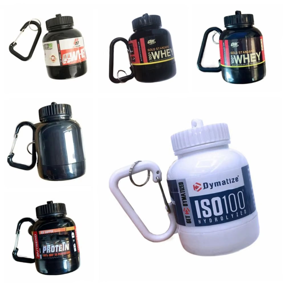 Portable Protein Powder Bottle with Whey Keychain Mini Portable Bottles Keychain