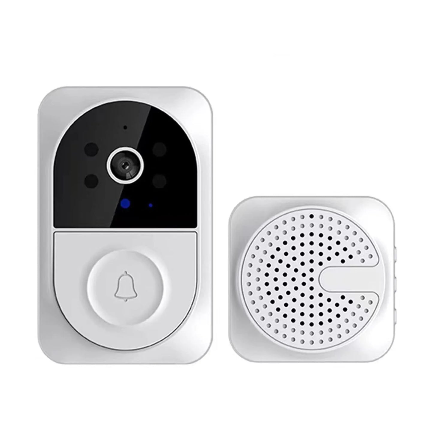 Smart Video Doorbell Wifi Camera with 2-Way Audio, Pir Motion Detection, Night , Real-Time Alerts, Easy Smart Home Devices Ring