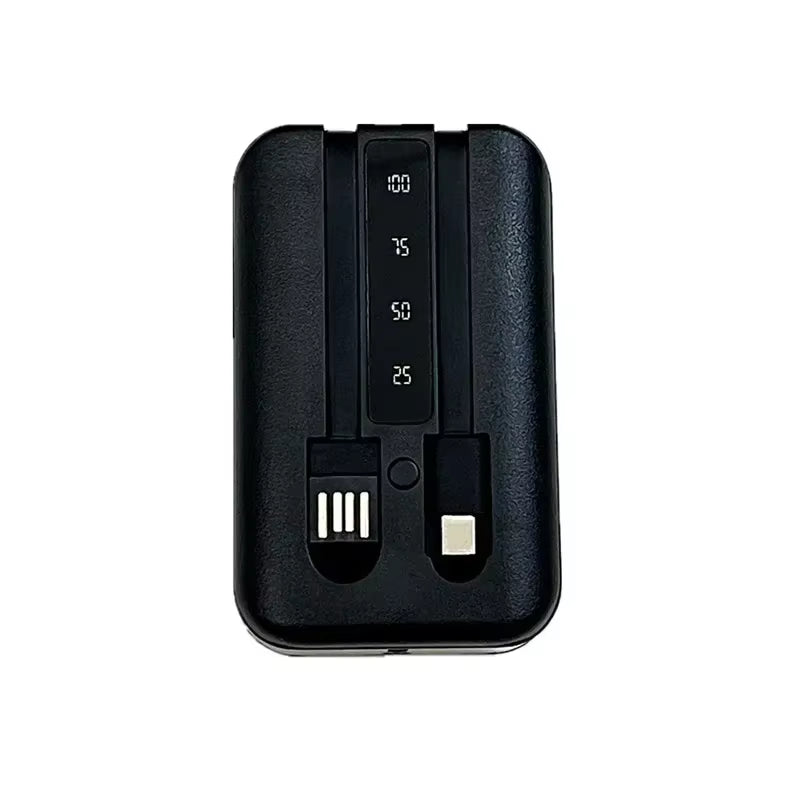 Powerbank Case Kit Micro Type-C USB Ports Powerbank Shell 2*18650/21700 Battery Charger DIY Power Bank Box Shell with 2 Cables