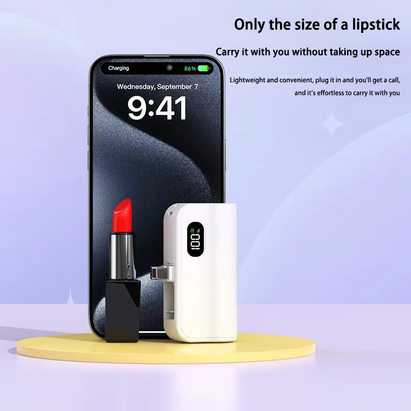 Xiaomi Capsule Power Bank 50000Mah Pocket Power Bank 120W Fast Charge Portable Mini Power Bank Suitable for Iphone and Android