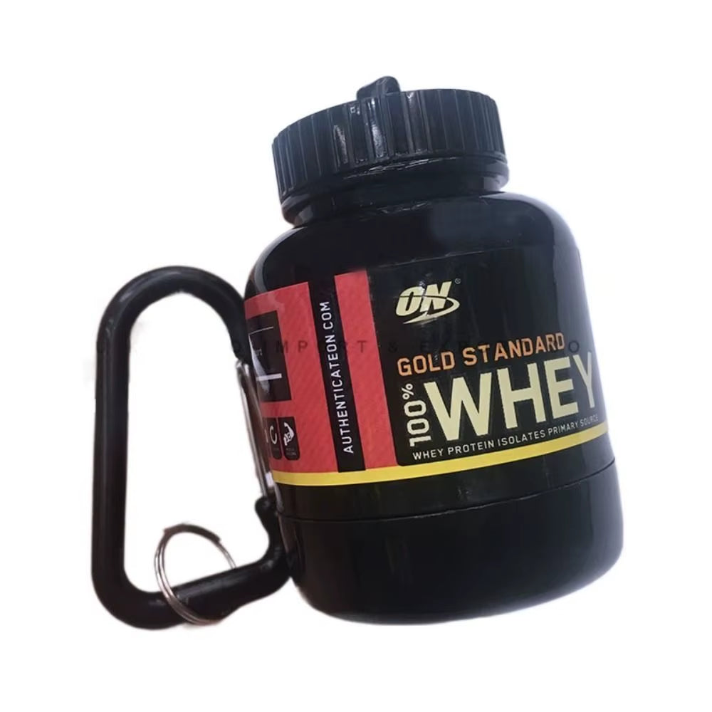 Portable Protein Powder Bottle with Whey Keychain Mini Portable Bottles Keychain