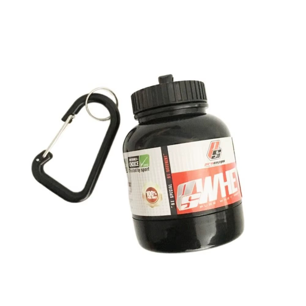 Portable Protein Powder Bottle with Whey Keychain Mini Portable Bottles Keychain